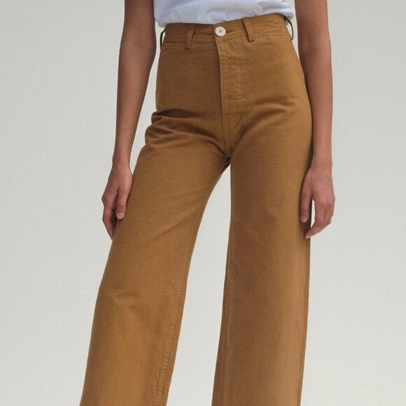 Jesse Kamm Tan Ankle Cropped Pants - Picture 1 of 12